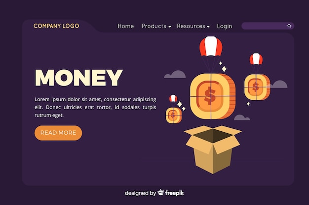 Flat money landing page