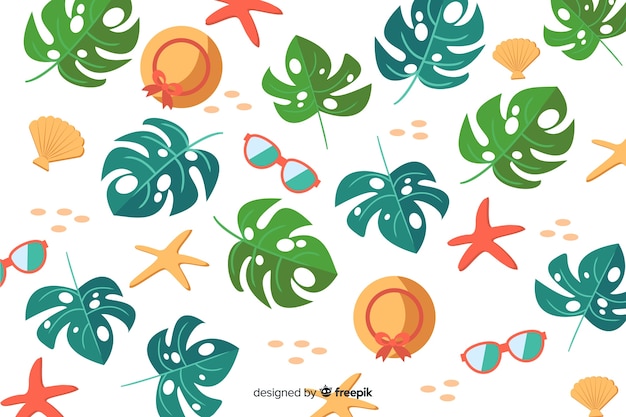 Flat monstera background