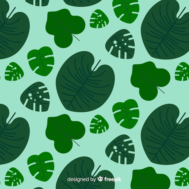 Free vector flat monstera pattern