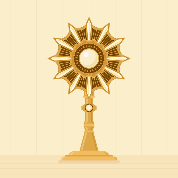 Free vector flat monstrance illustration