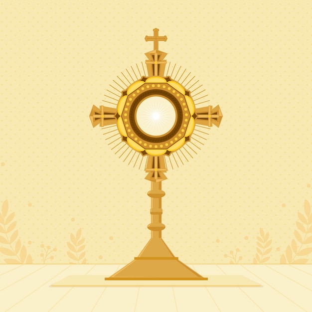 Free vector flat monstrance illustration