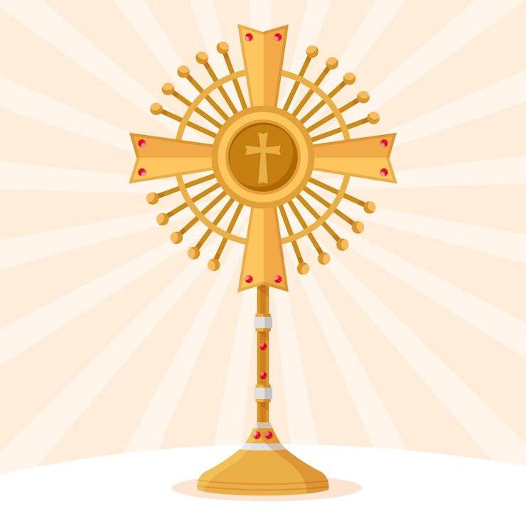 Free Vector flat monstrance illustration