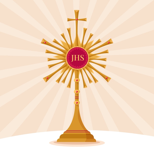 flat monstrance illustration