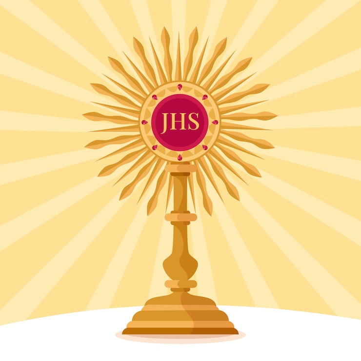 Free Vector flat monstrance illustration