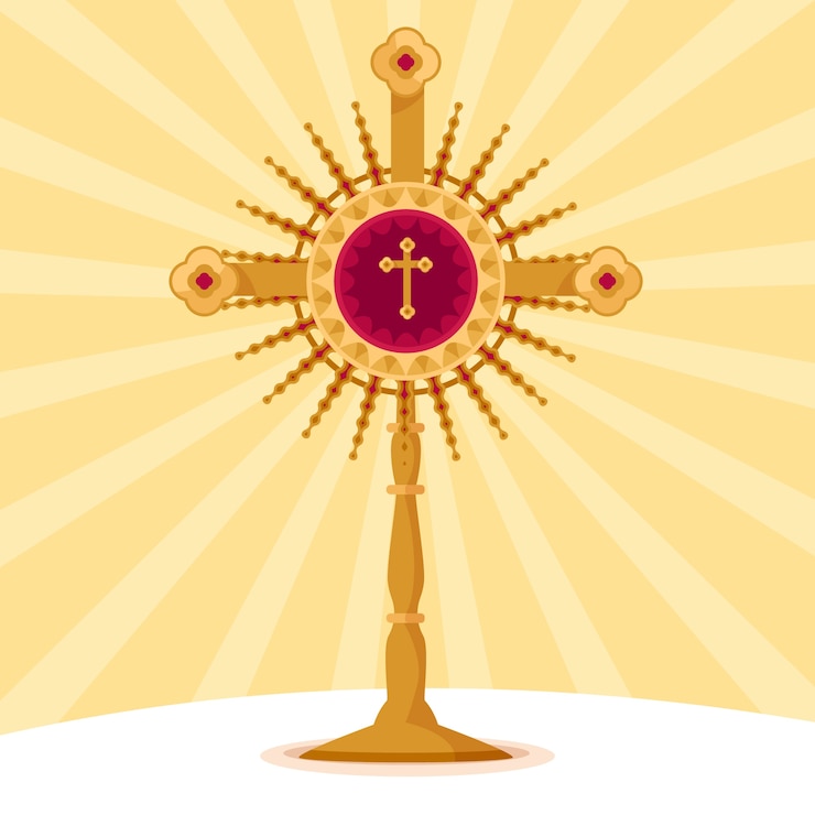 Free Vector flat monstrance illustration