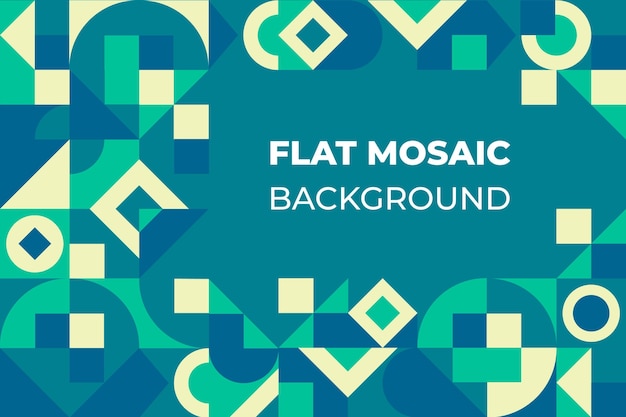 Free vector flat mosaic background