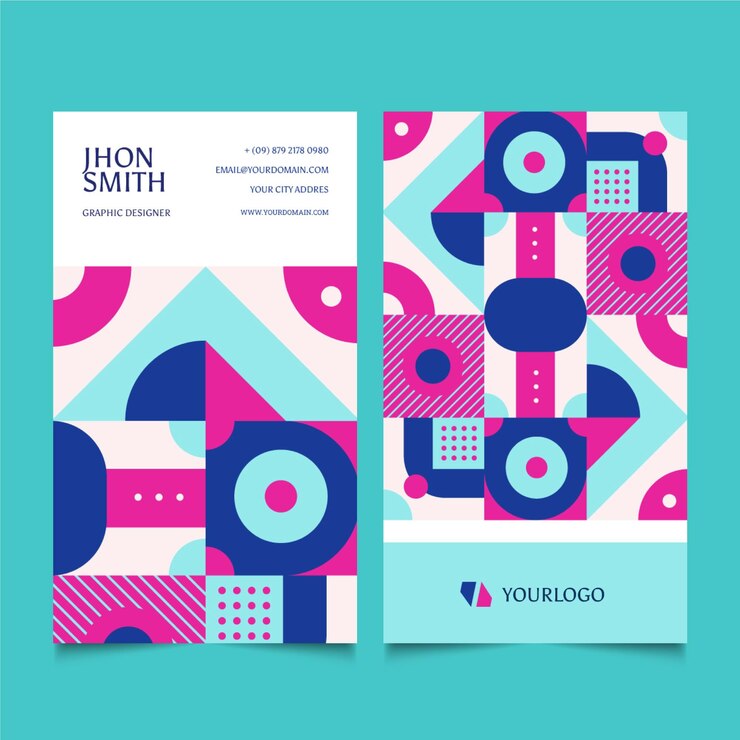 Free Vector flat mosaic business card