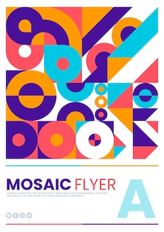 Flat mosaic flyer