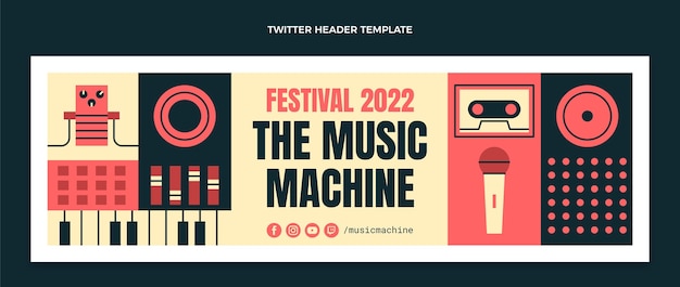 Flat mosaic music festival twitter header