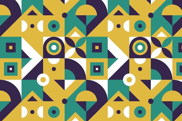 Flat mosaic pattern design