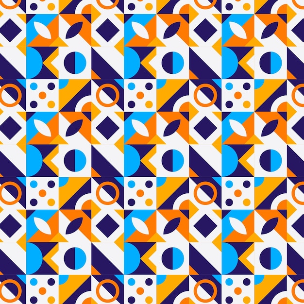 Flat mosaic pattern design