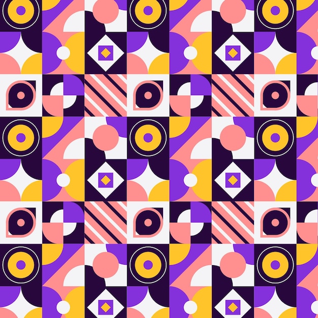 Flat mosaic pattern design