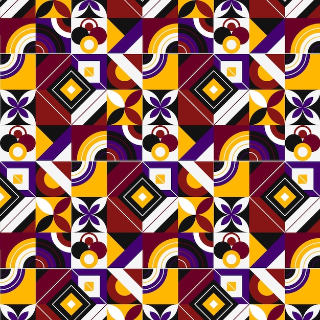 Flat mosaic pattern design