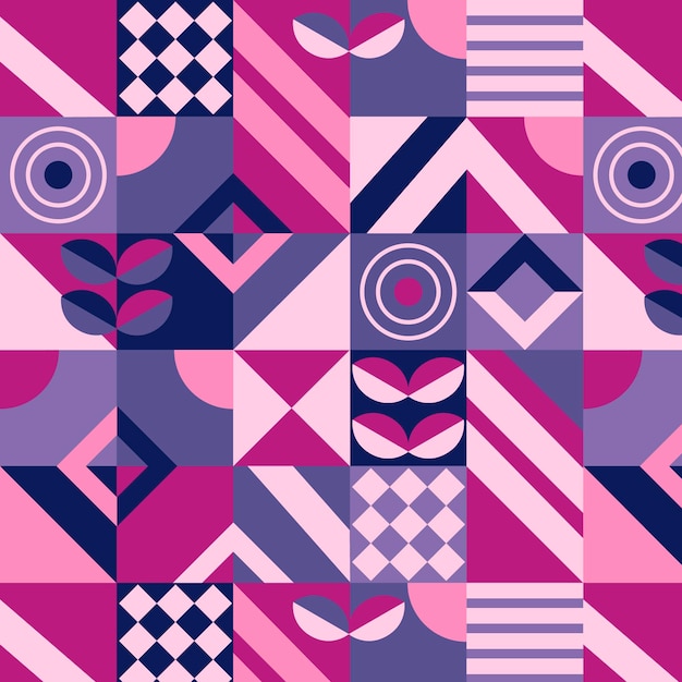 Free vector flat mosaic pattern design