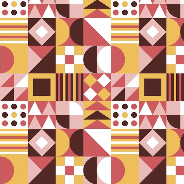 Flat mosaic pattern design