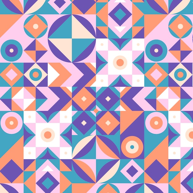 Flat mosaic pattern design