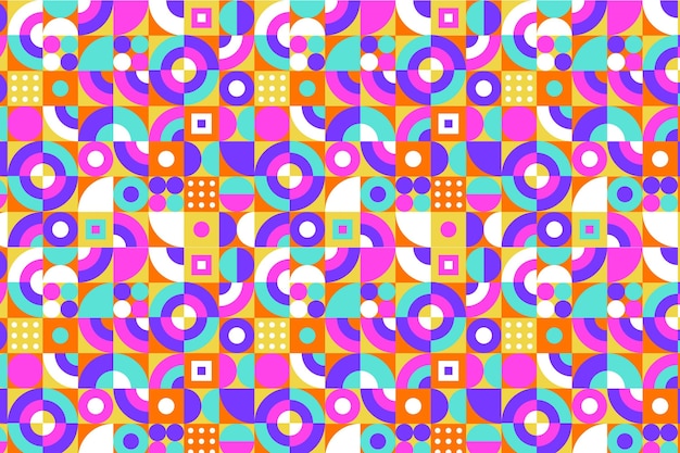 Free vector flat mosaic pattern design