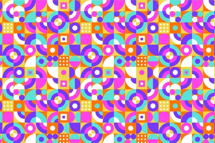 Free Vector flat mosaic pattern design