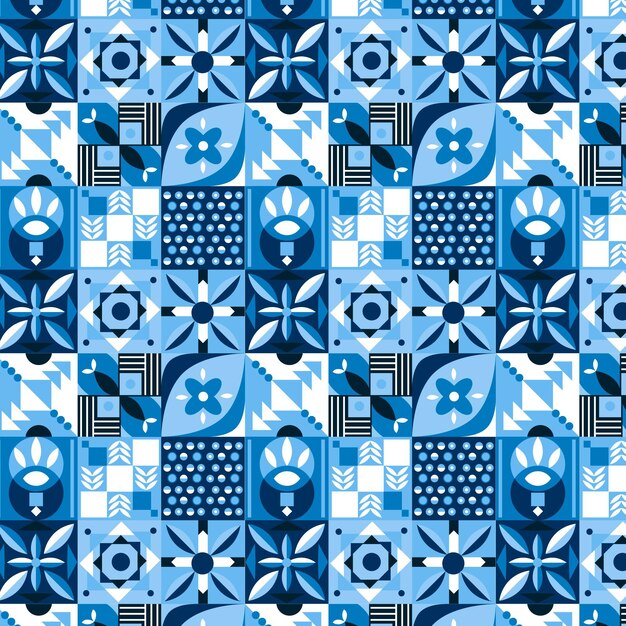 Flat mosaic pattern design
