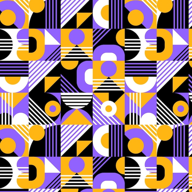 Free vector flat mosaic pattern design