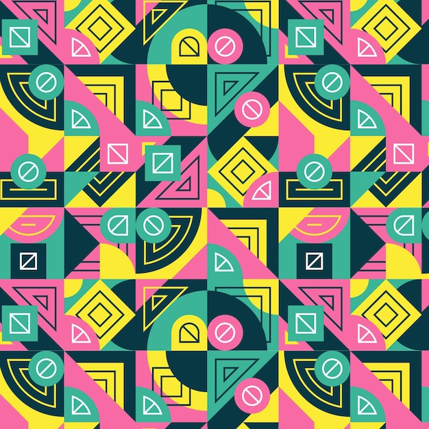 Free vector flat mosaic pattern design