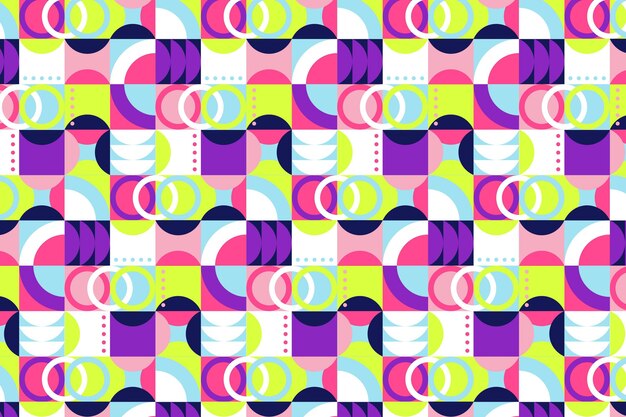 Flat mosaic pattern design