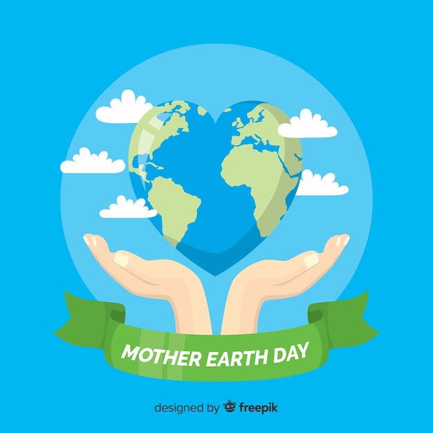 Free vector flat mother earth day background