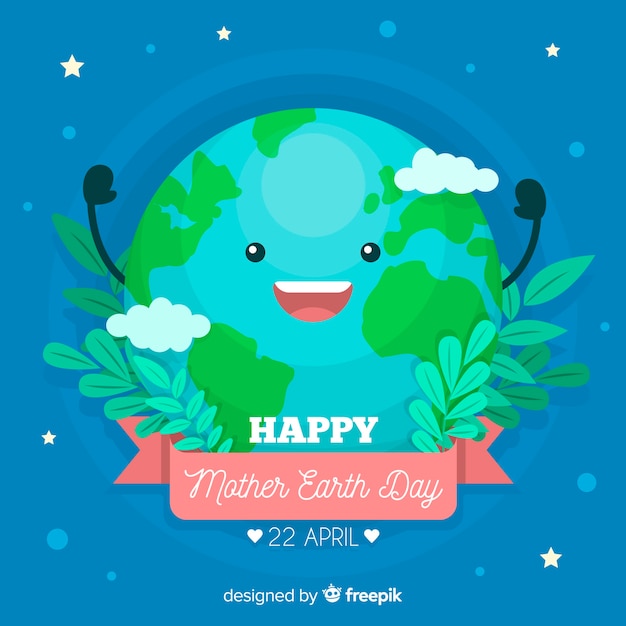 Free vector flat mother earth day background