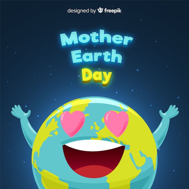 Flat mother earth day background