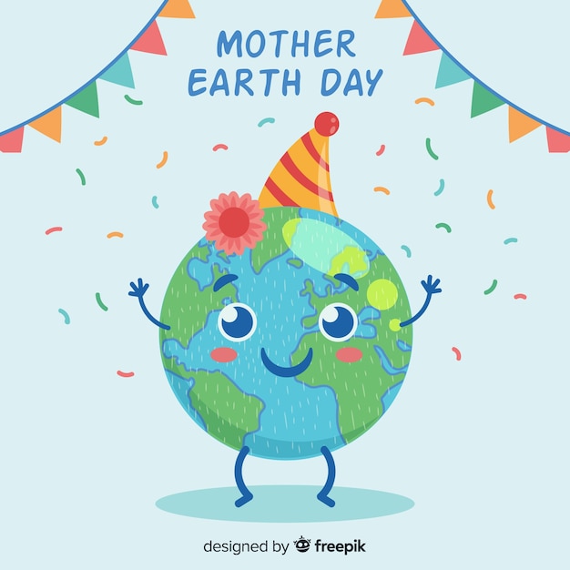 Free vector flat mother earth day background