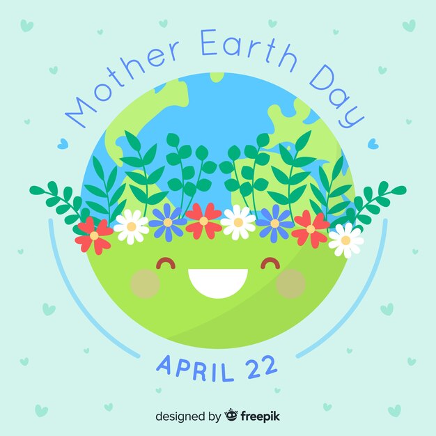 Free vector flat mother earth day background