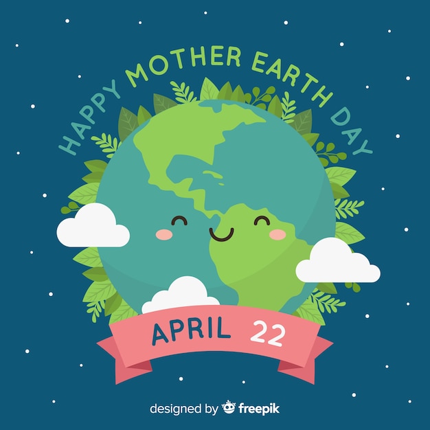 Free vector flat mother earth day background