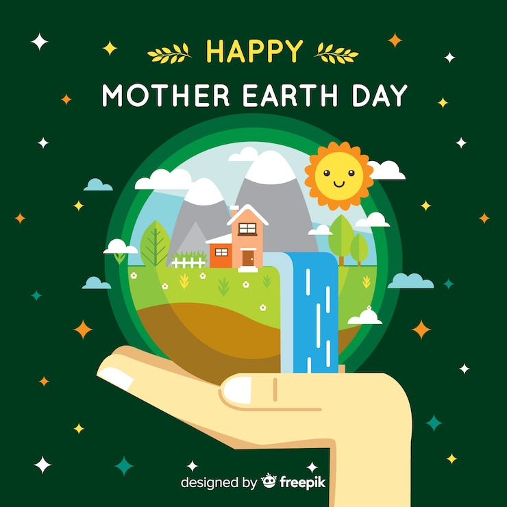 Free Vector flat mother earth day background