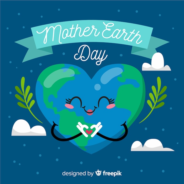 Free vector flat mother earth day background