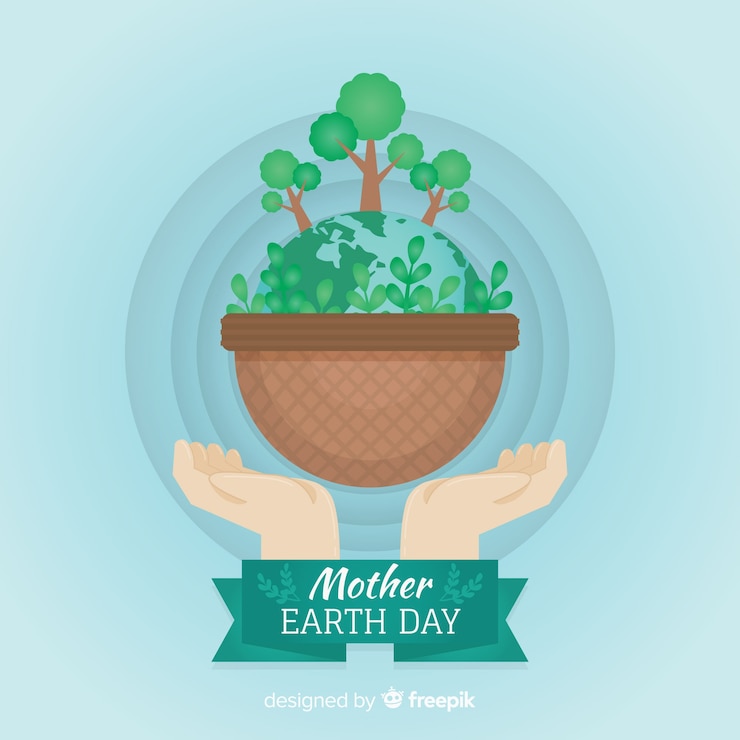 Free Vector flat mother earth day background