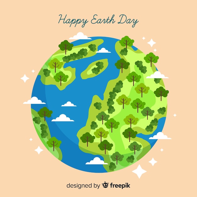 Free vector flat mother earth day background