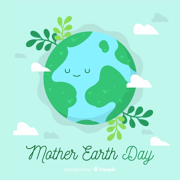 Free vector flat mother earth day background