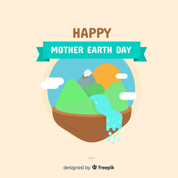 Free vector flat mother earth day background