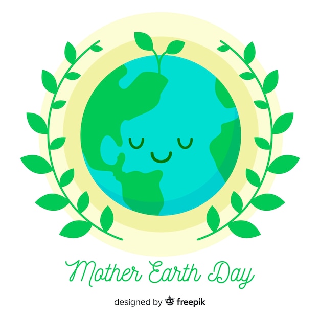 Free vector flat mother earth day background