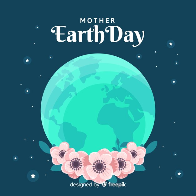 Flat mother earth day background