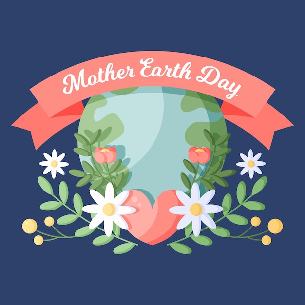 Free vector flat mother earth day illustration