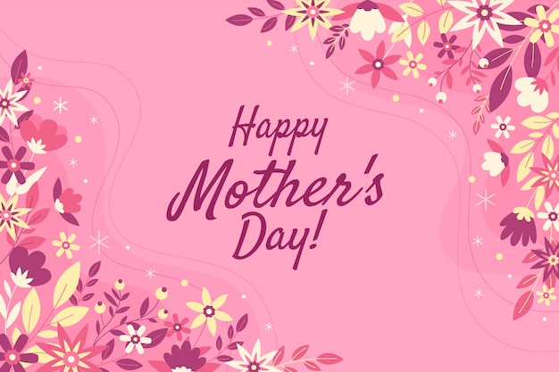 Flat mother's day background in spanish