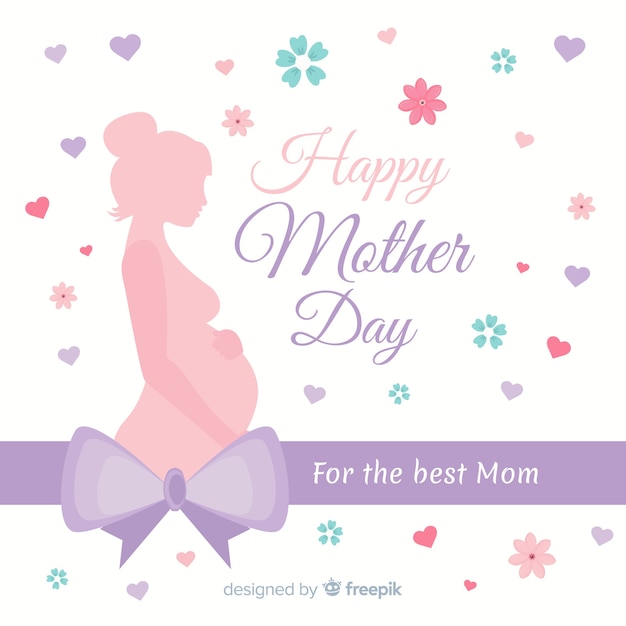 Free vector flat mother's day background