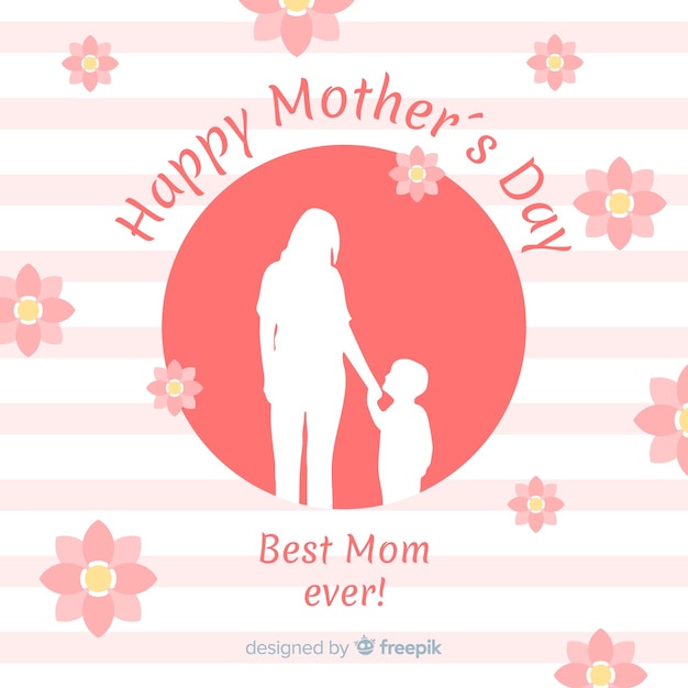 Free vector flat mother's day background