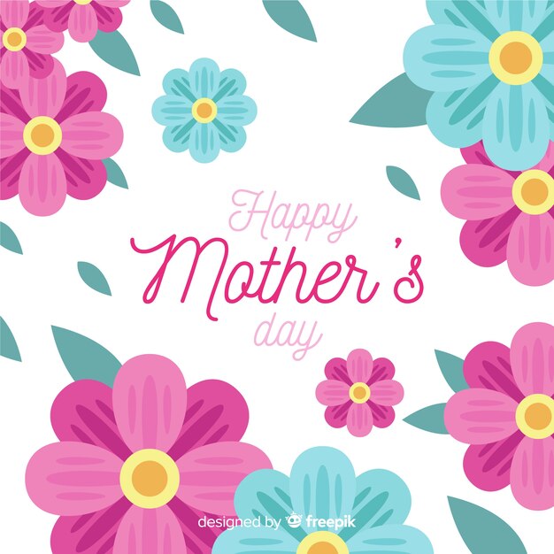 Flat mother's day background