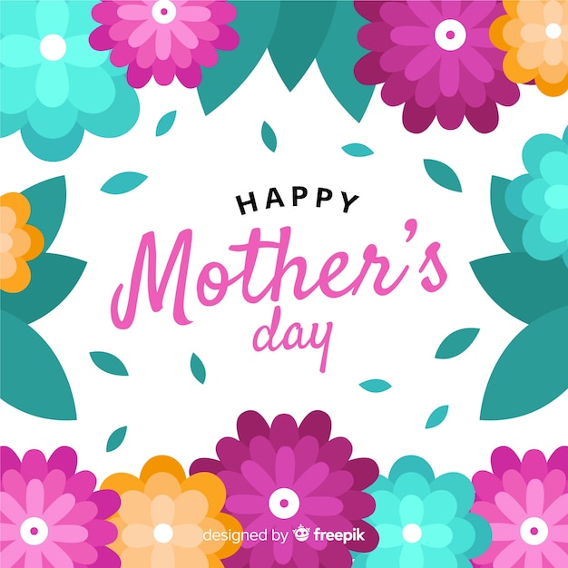 Flat mother's day background