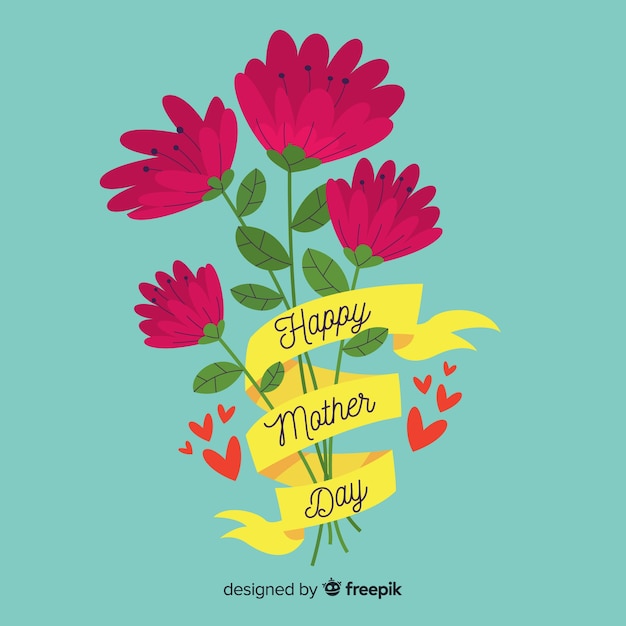 Free vector flat mother's day background