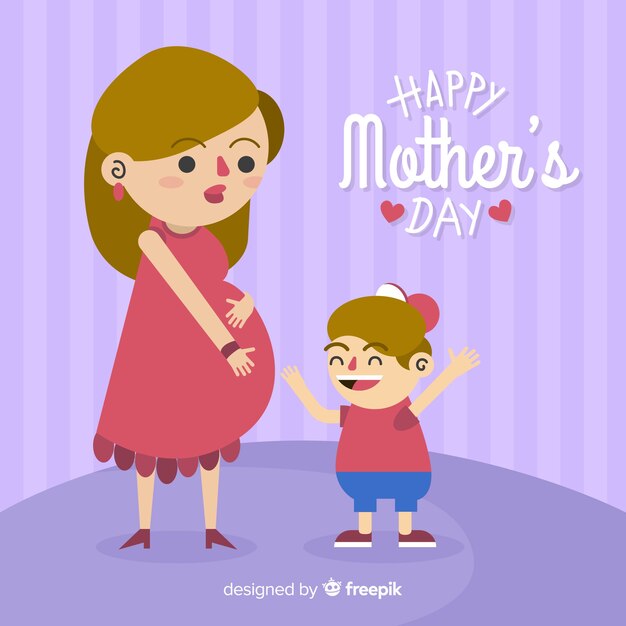 Free Vector flat mother's day background