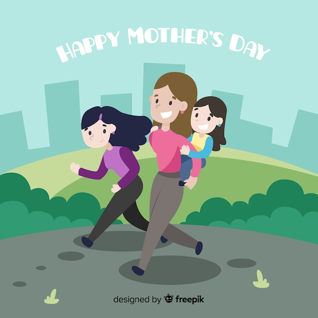 Free vector flat mother's day background