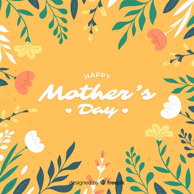 Flat mother's day background